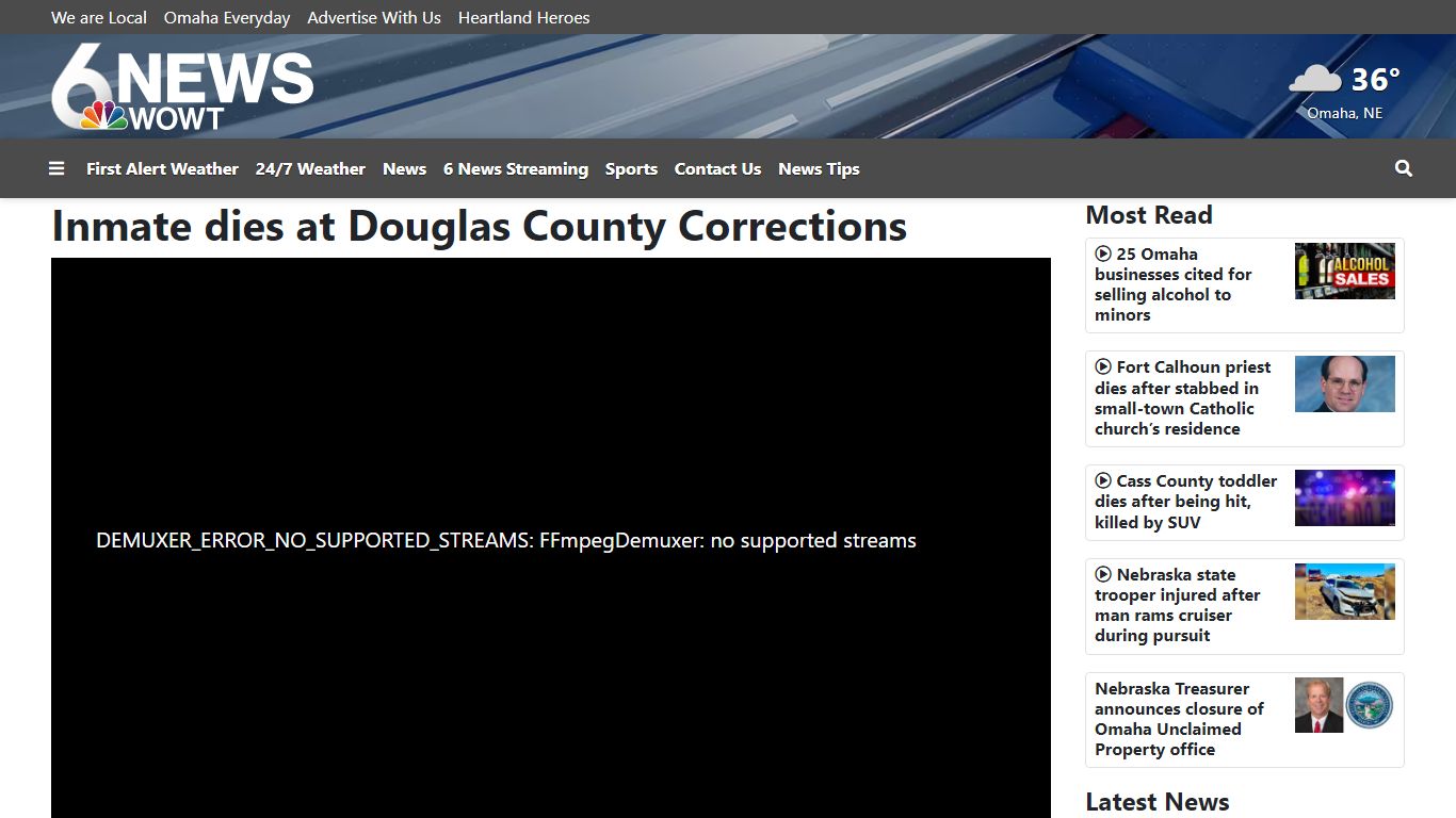 Inmate dies at Douglas County Corrections - WOWT